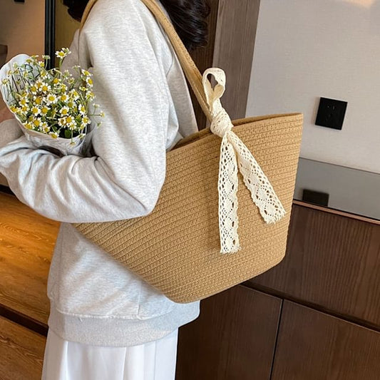 Plain Woven Tote Bag SpreePicky