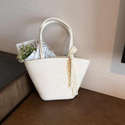 Plain Woven Tote Bag SpreePicky