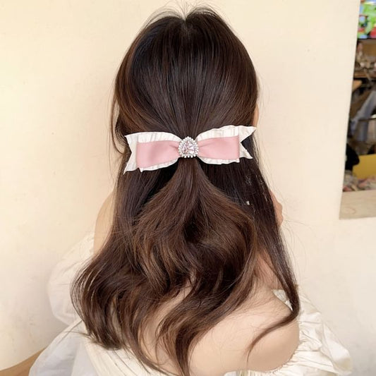 Bow Rhinestone Hair Clip SpreePicky