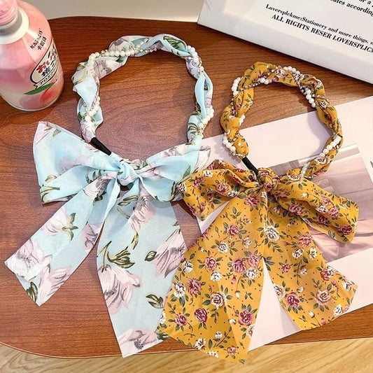 Print Bow Fabric Headband (Various Designs) SpreePicky