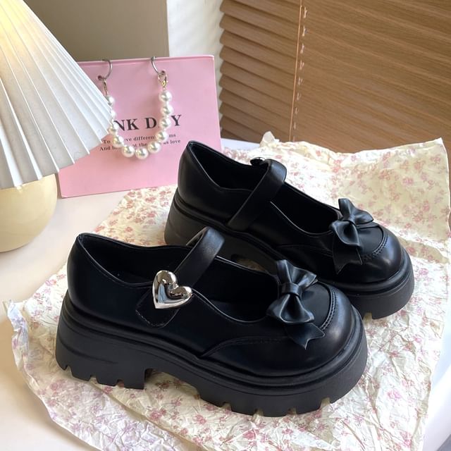 Platform Bow Mary Jane Shoes SpreePicky