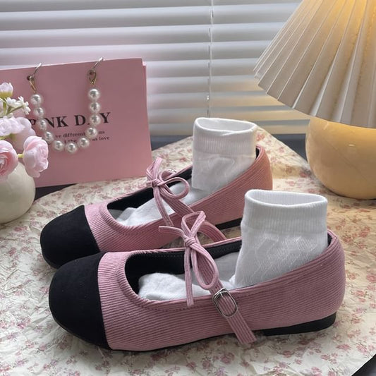 Two Tone Bow Mary Jane Shoes SpreePicky