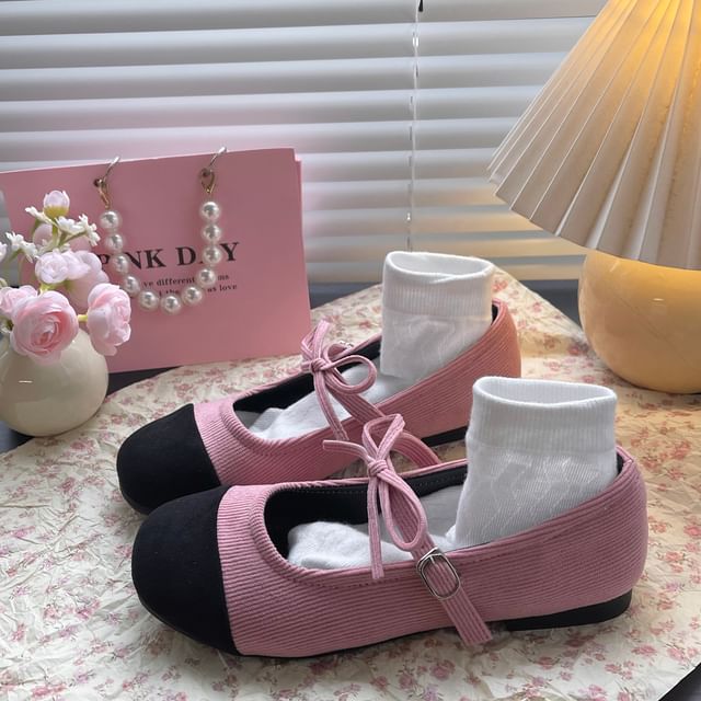 Two Tone Bow Mary Jane Shoes SpreePicky