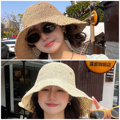 Melange Straw Sun Hat SpreePicky