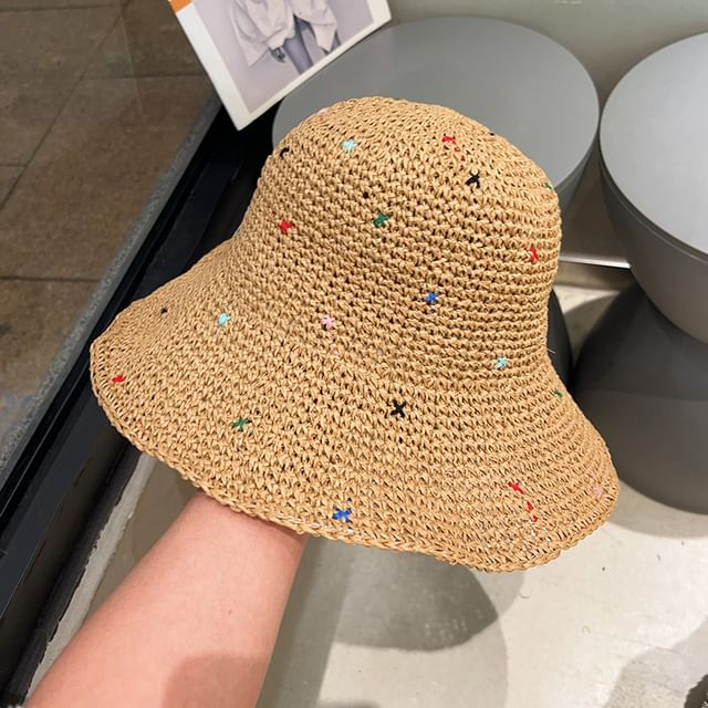 Melange Straw Sun Hat SpreePicky