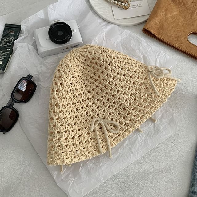 Bow Woven Bucket Hat SpreePicky