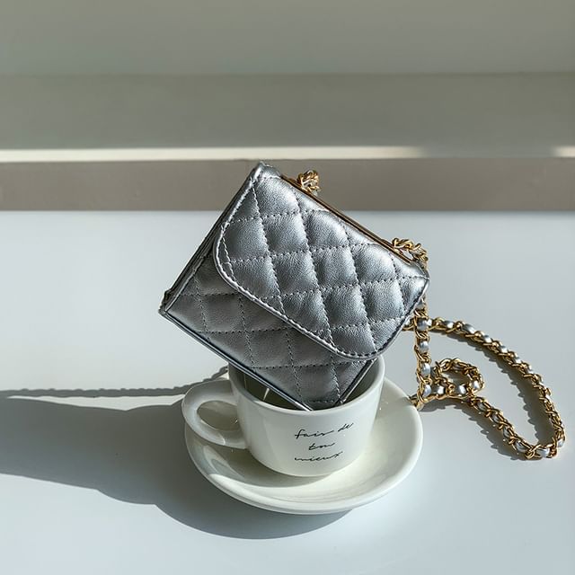 Chain Strap Quilted Flap Crossbody Bag SpreePicky