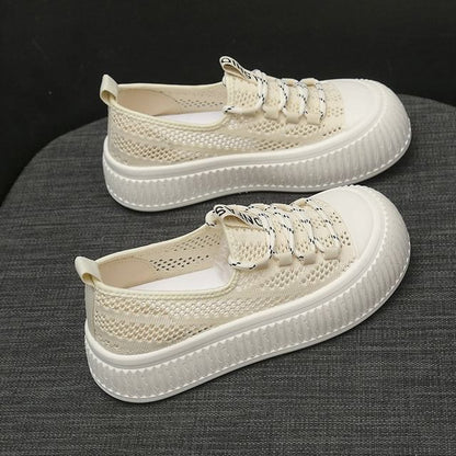 Mesh Panel Platform Sneakers SpreePicky