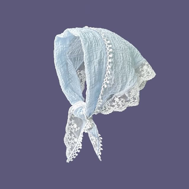 Lace Trim Triangle Bandana SpreePicky