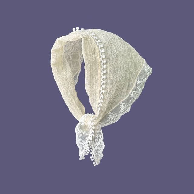 Lace Trim Triangle Bandana SpreePicky