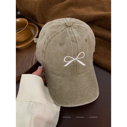 Bow Embroidered Baseball Cap SpreePicky