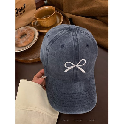 Bow Embroidered Baseball Cap SpreePicky