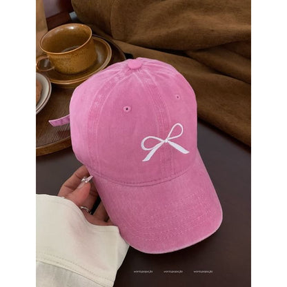 Bow Embroidered Baseball Cap SpreePicky