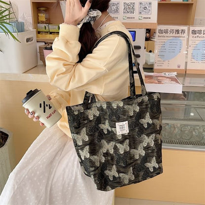 Butterfly Print Tote Bag / Shopping Bag / Pouch SpreePicky