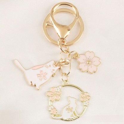 Floral / Rabbit Alloy Keyring (Various Designs) SpreePicky