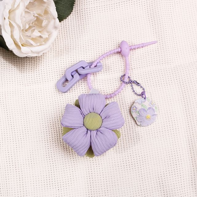 Floral Fabric Bag Charm Keyring (Various Designs) SpreePicky