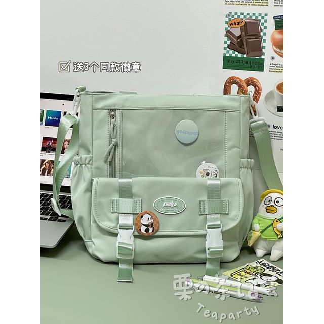 PVC Panel Buckled Tote Bag / Bag Charm / Set SpreePicky