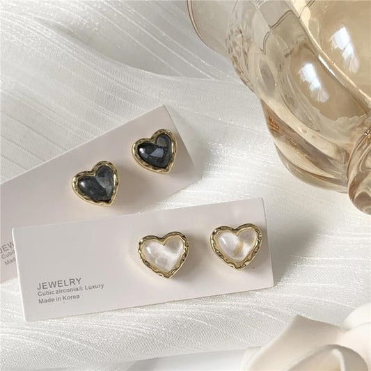 Heart Alloy Stud Earring mySite