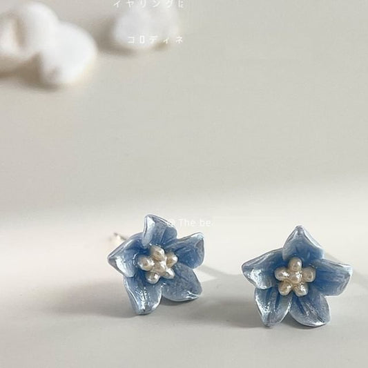 Floral Resin Alloy Stud Earring mySite