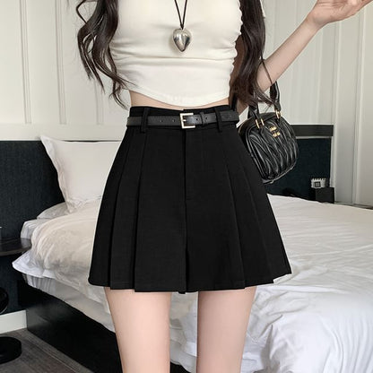 High Waist Plain Wide Leg Dress Shorts SpreePicky