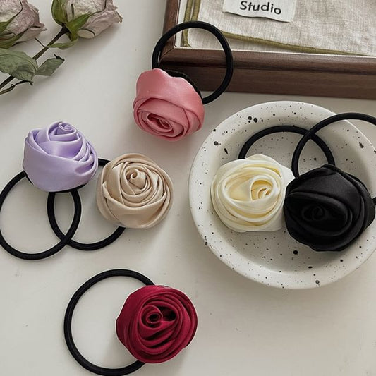 Flower Satin Hair Tie SpreePicky