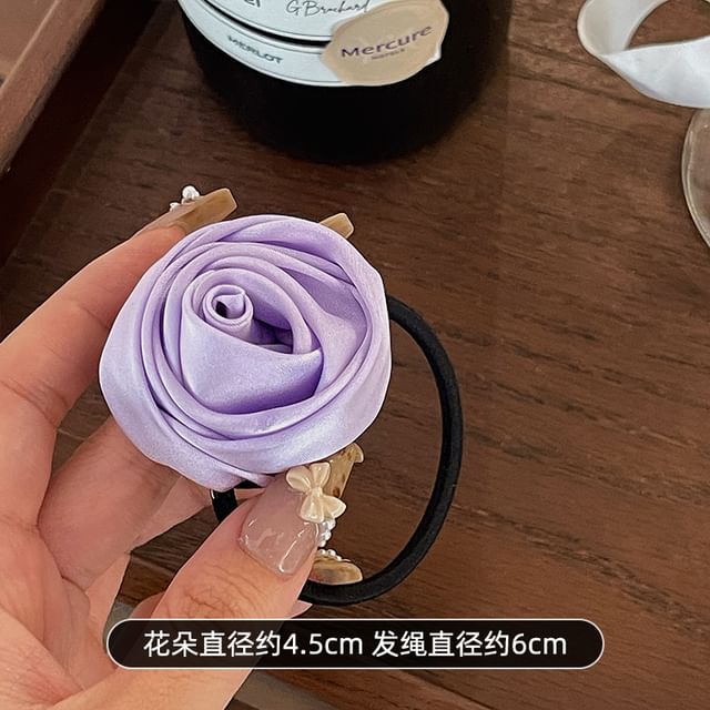 Flower Satin Hair Tie SpreePicky