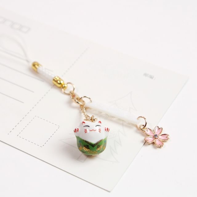 Lucky Cat Sakura Phone Charm SpreePicky