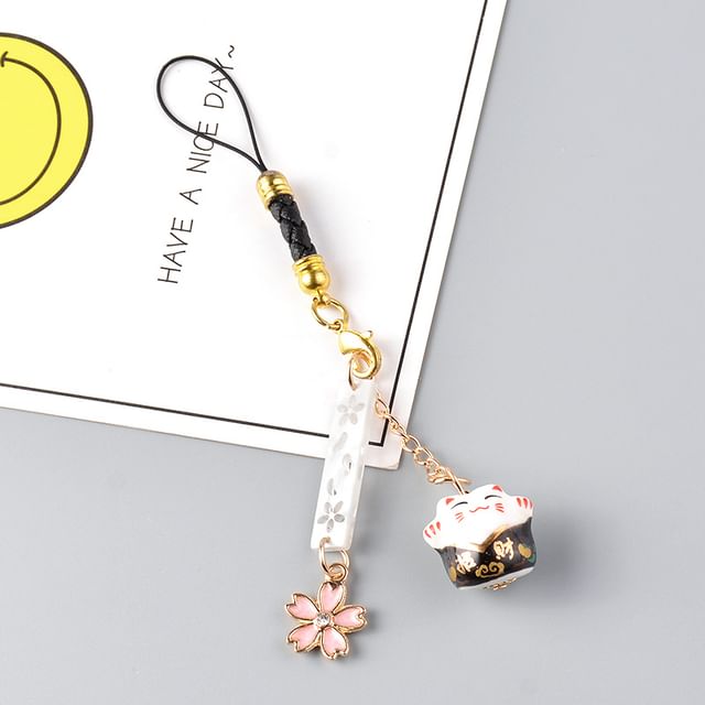 Lucky Cat Sakura Phone Charm SpreePicky