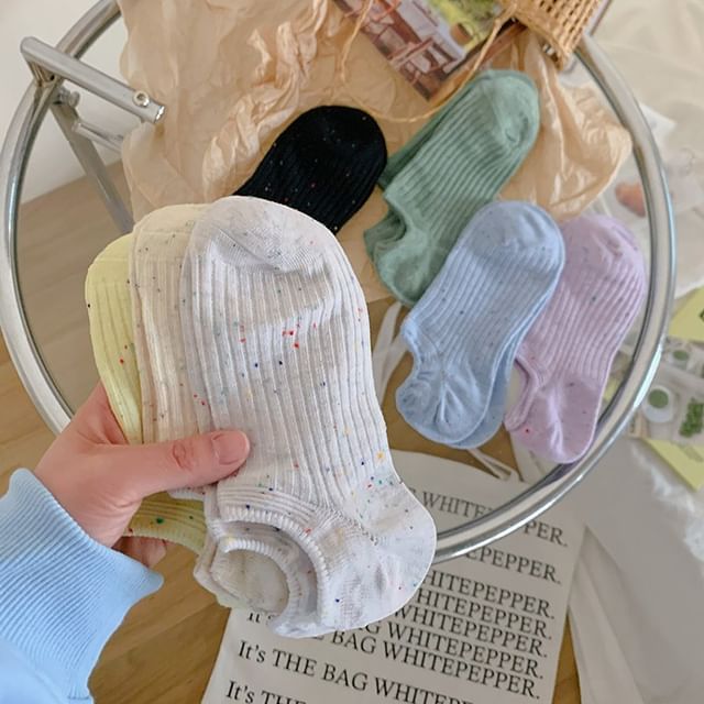 Ribbed No Show Socks Set SpreePicky