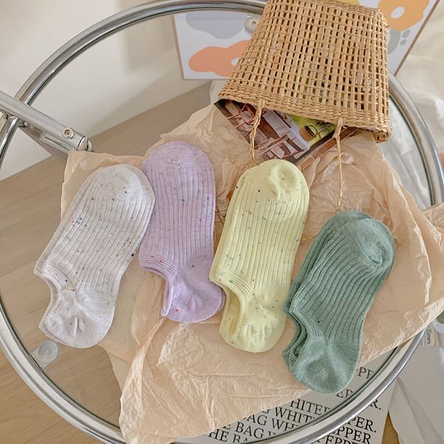 Ribbed No Show Socks Set SpreePicky