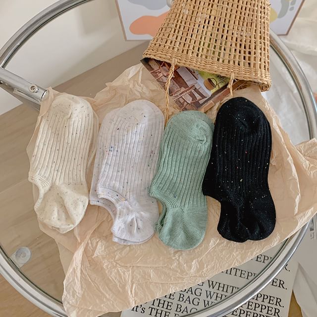 Ribbed No Show Socks Set SpreePicky