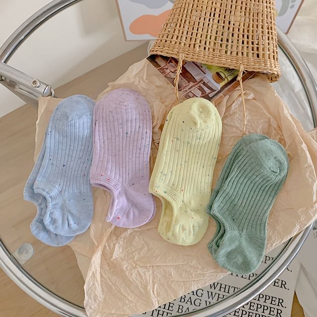 Ribbed No Show Socks Set SpreePicky