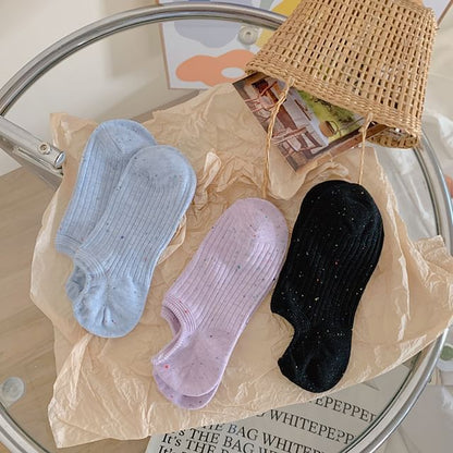 Ribbed No Show Socks Set SpreePicky