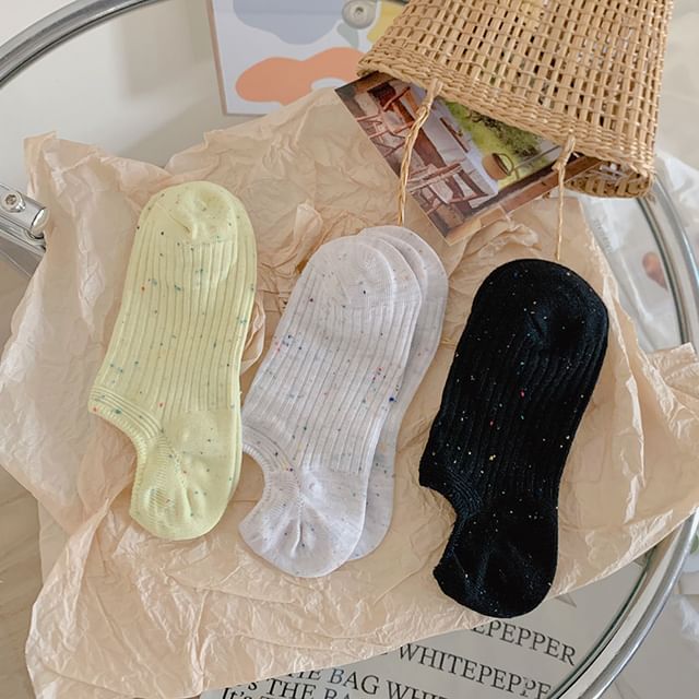 Ribbed No Show Socks Set SpreePicky