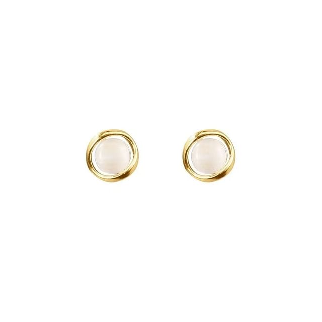 Faux Cat's Eye Stone Stud Earring SpreePicky