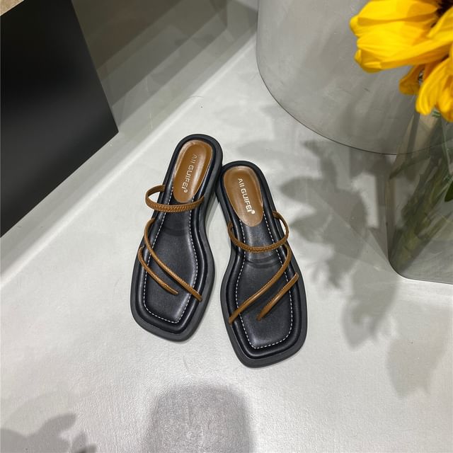 Low Heel Thong Slingback Sandals SpreePicky