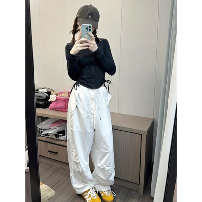 Low Waist Plain Wide Leg Pants (Various Designs) SpreePicky