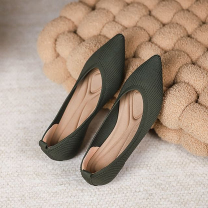 Plain Pointed Fabric Flats mySite