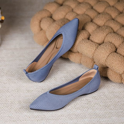 Plain Pointed Fabric Flats mySite