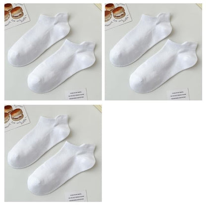 Plain Ankle Socks Set SpreePicky