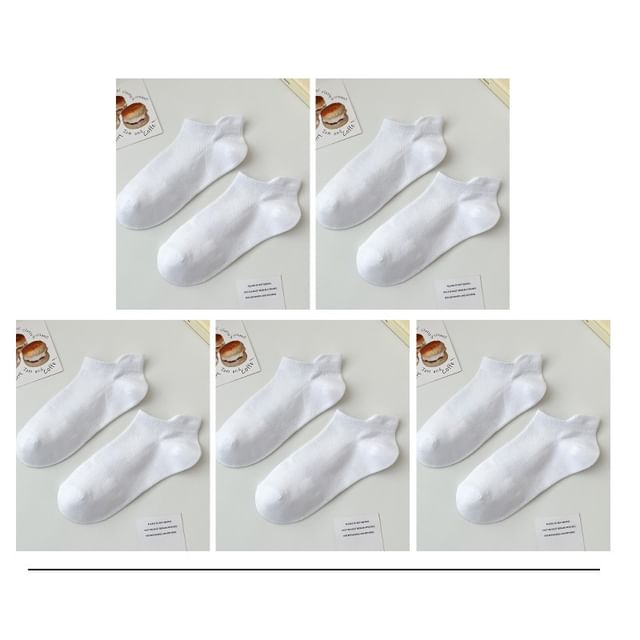 Plain Ankle Socks Set SpreePicky