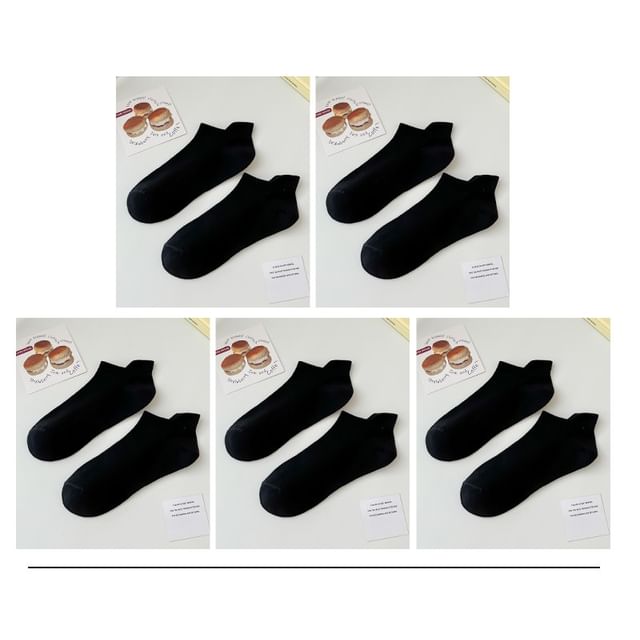 Plain Ankle Socks Set SpreePicky