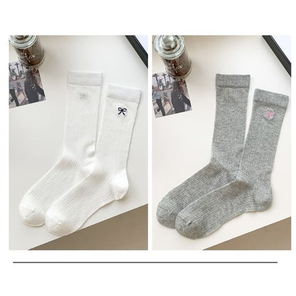 Ribbon Embroidery Socks Set SpreePicky