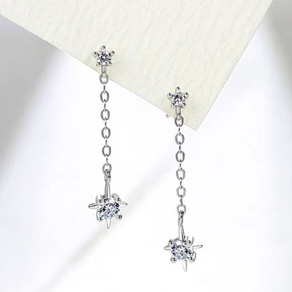 Star Rhinestone Alloy Dangle Earring mySite