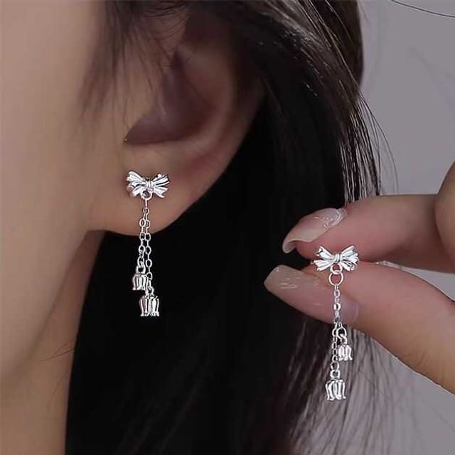 Bow Alloy Dangle Earring mySite