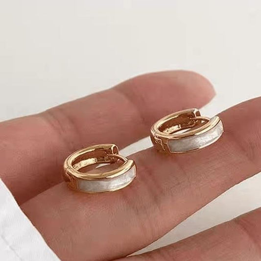 Glaze Alloy Huggie Earring mySite