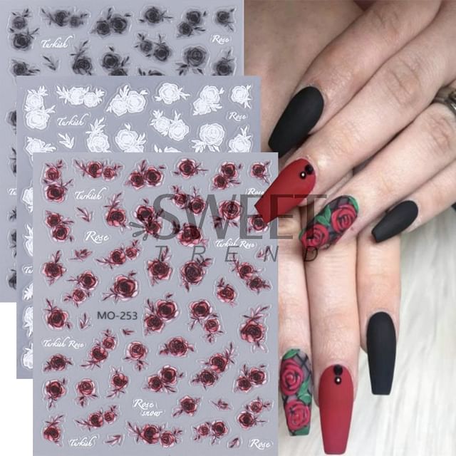 Rose Nail Art Stickers SpreePicky