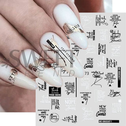 Lettering Nail Art Stickers SpreePicky