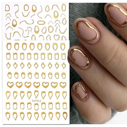 Metallic Nail Art Stickers SpreePicky