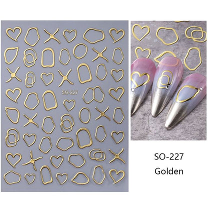 Metallic Nail Art Stickers SpreePicky